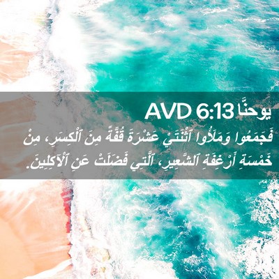 Picture 02 - يوحنَّا 6:13 AVD - فَجَمَعُوا وَمَلَأُوا - Bible Verse Picture