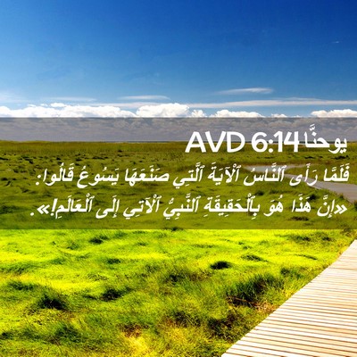 Picture 02 - يوحنَّا 6:14 AVD - فَلَمَّا رَأَى ٱلنَّاسُ - Bible Verse Picture