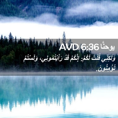 Picture 02 - يوحنَّا 6:36 AVD - وَلَكِنِّي قُلْتُ لَكُمْ: - Bible Verse Picture