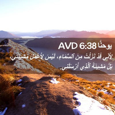Picture 02 - يوحنَّا 6:38 AVD - لِأَنِّي قَدْ نَزَلْتُ - Bible Verse Picture