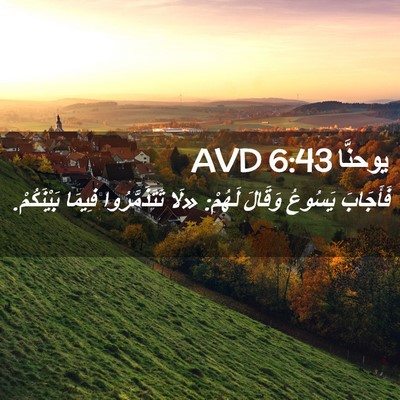 Picture 02 - يوحنَّا 6:43 AVD - فَأَجَابَ يَسُوعُ وَقَالَ - Bible Verse Picture