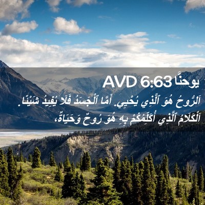 Picture 02 - يوحنَّا 6:63 AVD - اَلرُّوحُ هُوَ ٱلَّذِي - Bible Verse Picture
