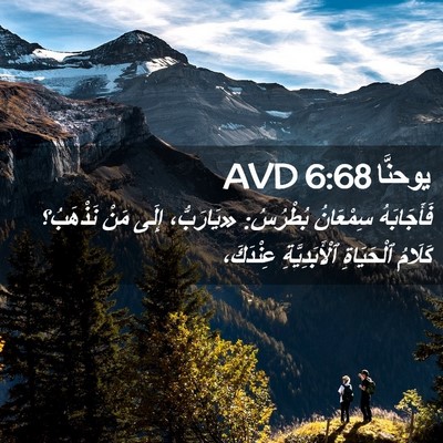 Picture 02 - يوحنَّا 6:68 AVD - فَأَجَابَهُ سِمْعَانُ - Bible Verse Picture