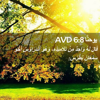 Picture 02 - يوحنَّا 6:8 AVD - قَالَ لَهُ وَاحِدٌ مِنْ - Bible Verse Picture