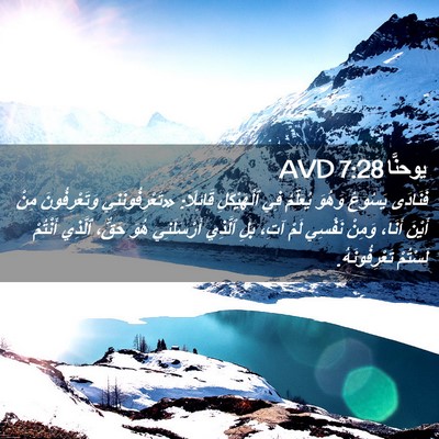 Picture 02 - يوحنَّا 7:28 AVD - فَنَادَى يَسُوعُ وَهُوَ - Bible Verse Picture