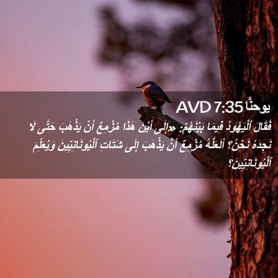 Picture 02 - يوحنَّا 7:35 AVD - فَقَالَ ٱلْيَهُودُ فِيمَا - Bible Verse Picture
