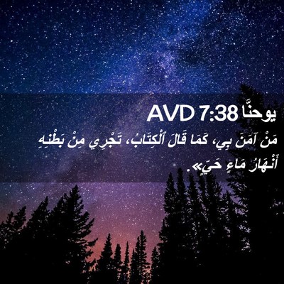 Picture 02 - يوحنَّا 7:38 AVD - مَنْ آمَنَ بِي، كَمَا - Bible Verse Picture