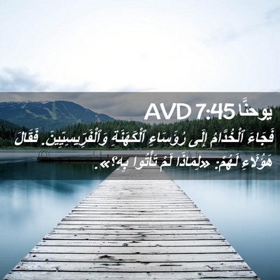 Picture 02 - يوحنَّا 7:45 AVD - فَجَاءَ ٱلْخُدَّامُ إِلَى - Bible Verse Picture