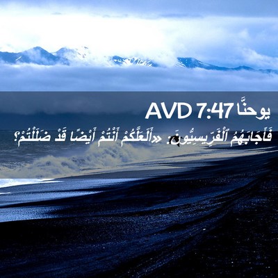 Picture 02 - يوحنَّا 7:47 AVD - فَأَجَابَهُمُ - Bible Verse Picture