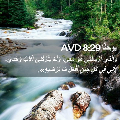 Picture 02 - يوحنَّا 8:29 AVD - وَٱلَّذِي أَرْسَلَنِي - Bible Verse Picture