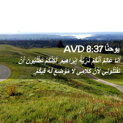 Picture 02 - يوحنَّا 8:37 AVD - أَنَا عَالِمٌ أَنَّكُمْ - Bible Verse Picture