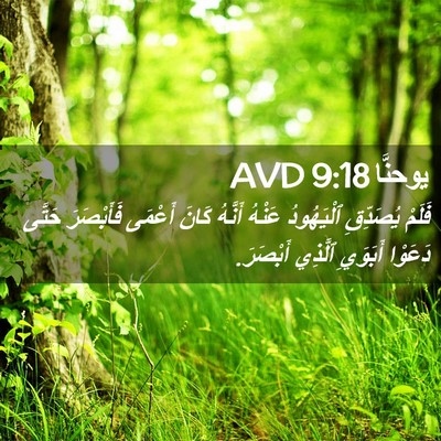 Picture 02 - يوحنَّا 9:18 AVD - فَلَمْ يُصَدِّقِ - Bible Verse Picture