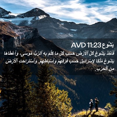 Picture 02 - يَشُوع 11:23 AVD - فَأَخَذَ يَشُوعُ كُلَّ - Bible Verse Picture