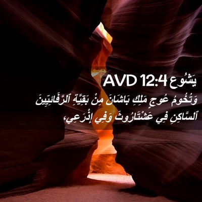 Picture 02 - يَشُوع 12:4 AVD - وَتُخُومُ عُوجٍ مَلِكِ - Bible Verse Picture