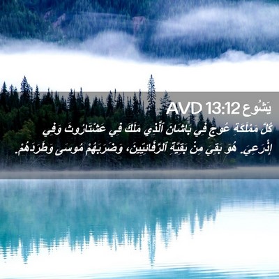 Picture 02 - يَشُوع 13:12 AVD - كُلَّ مَمْلَكَةِ عُوجٍ فِي - Bible Verse Picture