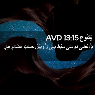 Picture 02 - يَشُوع 13:15 AVD - وَأَعْطَى مُوسَى سِبْطَ - Bible Verse Picture