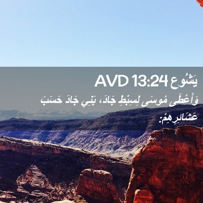 Picture 02 - يَشُوع 13:24 AVD - وَأَعْطَى مُوسَى لِسِبْطِ - Bible Verse Picture
