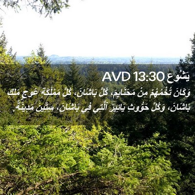 Picture 02 - يَشُوع 13:30 AVD - وَكَانَ تُخْمُهُمْ مِنْ - Bible Verse Picture