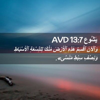 Picture 02 - يَشُوع 13:7 AVD - وَٱلْآنَ ٱقْسِمْ هَذِهِ - Bible Verse Picture