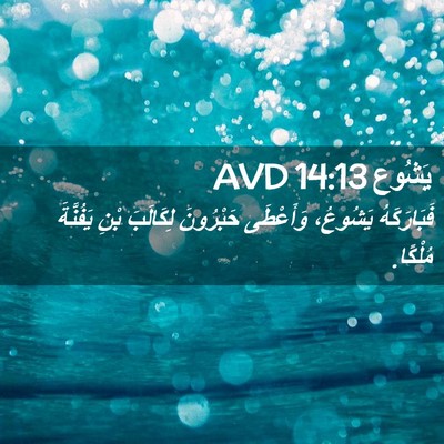 Picture 02 - يَشُوع 14:13 AVD - فَبَارَكَهُ يَشُوعُ، - Bible Verse Picture