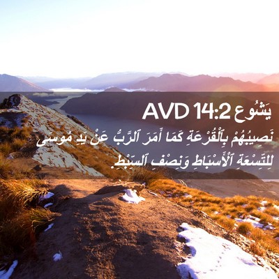 Picture 02 - يَشُوع 14:2 AVD - نَصِيبُهُمْ بِٱلْقُرْعَةِ - Bible Verse Picture