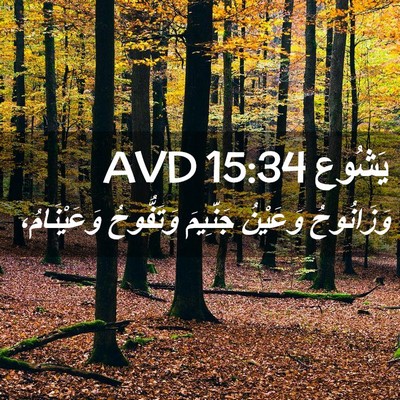 Picture 02 - يَشُوع 15:34 AVD - وَزَانُوحُ وَعَيْنُ - Bible Verse Picture