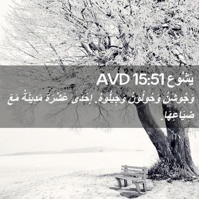 Picture 02 - يَشُوع 15:51 AVD - وَجُوشَنُ وَحُولُونُ - Bible Verse Picture