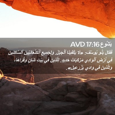 Picture 02 - يَشُوع 17:16 AVD - فَقَالَ بَنُو يُوسُفَ: - Bible Verse Picture