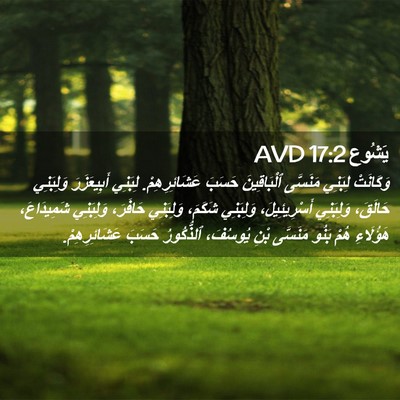 Picture 02 - يَشُوع 17:2 AVD - وَكَانَتْ لِبَنِي - Bible Verse Picture