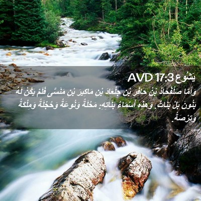 Picture 02 - يَشُوع 17:3 AVD - وَأَمَّا صَلُفْحَادُ بْنُ - Bible Verse Picture