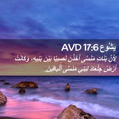 Picture 02 - يَشُوع 17:6 AVD - لِأَنَّ بَنَاتِ مَنَسَّى - Bible Verse Picture