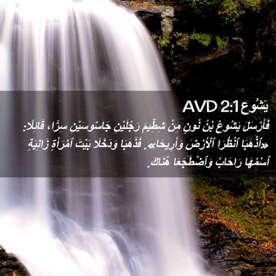 Picture 02 - يَشُوع 2:1 AVD - فَأَرْسَلَ يَشُوعُ بْنُ - Bible Verse Picture