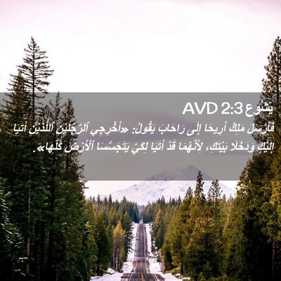 Picture 02 - يَشُوع 2:3 AVD - فَأَرْسَلَ مَلِكُ - Bible Verse Picture
