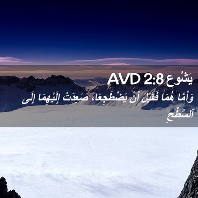 Picture 02 - يَشُوع 2:8 AVD - وَأَمَّا هُمَا فَقَبْلَ - Bible Verse Picture