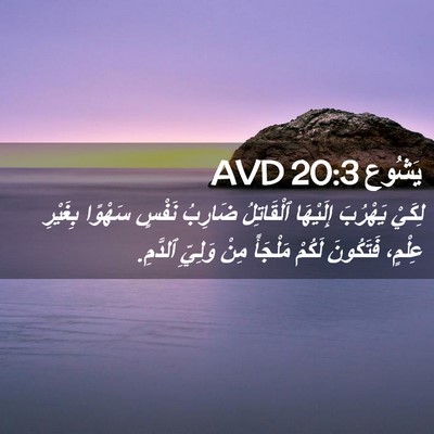 Picture 02 - يَشُوع 20:3 AVD - لِكَيْ يَهْرُبَ إِلَيْهَا - Bible Verse Picture