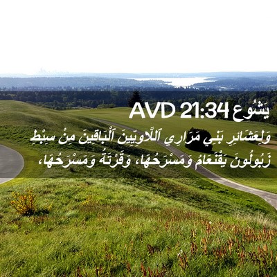 Picture 02 - يَشُوع 21:34 AVD - وَلِعَشَائِرِ بَنِي - Bible Verse Picture