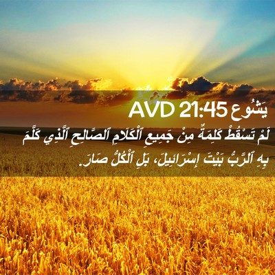 Picture 02 - يَشُوع 21:45 AVD - لَمْ تَسْقُطْ كَلِمَةٌ - Bible Verse Picture