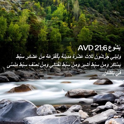Picture 02 - يَشُوع 21:6 AVD - وَلِبَنِي جَرْشُونَ - Bible Verse Picture