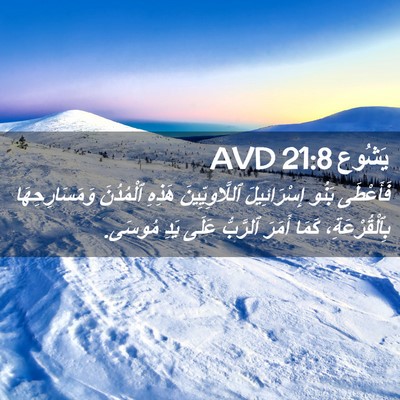 Picture 02 - يَشُوع 21:8 AVD - فَأَعْطَى بَنُو - Bible Verse Picture