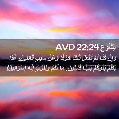 Picture 02 - يَشُوع 22:24 AVD - وَإِنْ كُنَّا لَمْ - Bible Verse Picture