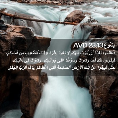 Picture 02 - يَشُوع 23:13 AVD - فَٱعْلَمُوا يَقِينًا - Bible Verse Picture