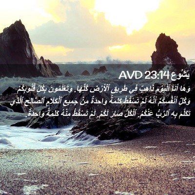 Picture 02 - يَشُوع 23:14 AVD - وَهَا أَنَا ٱلْيَوْمَ - Bible Verse Picture