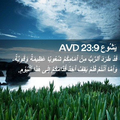 Picture 02 - يَشُوع 23:9 AVD - قَدْ طَرَدَ ٱلرَّبُّ مِنْ - Bible Verse Picture