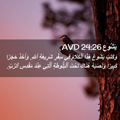 Picture 02 - يَشُوع 24:26 AVD - وَكَتَبَ يَشُوعُ هَذَا - Bible Verse Picture