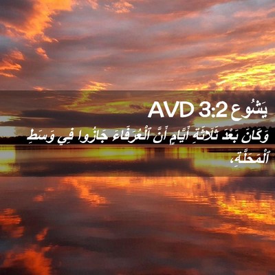 Picture 02 - يَشُوع 3:2 AVD - وَكَانَ بَعْدَ ثَلَاثَةِ - Bible Verse Picture