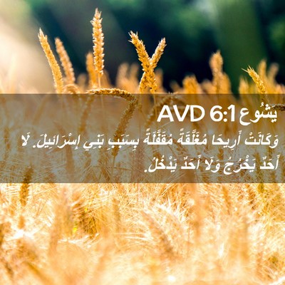 Picture 02 - يَشُوع 6:1 AVD - وَكَانَتْ أَرِيحَا - Bible Verse Picture