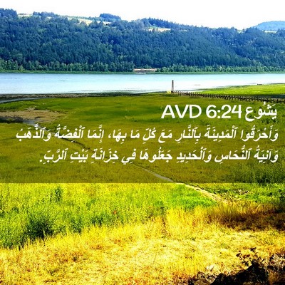 Picture 02 - يَشُوع 6:24 AVD - وَأَحْرَقُوا ٱلْمَدِينَةَ - Bible Verse Picture