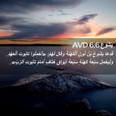Picture 02 - يَشُوع 6:6 AVD - فَدَعَا يَشُوعُ بْنُ نُونٍ - Bible Verse Picture