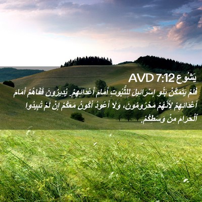 Picture 02 - يَشُوع 7:12 AVD - فَلَمْ يَتَمَكَّنْ بَنُو - Bible Verse Picture