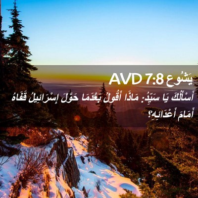 Picture 02 - يَشُوع 7:8 AVD - أَسْأَلُكَ يَا سَيِّدُ: - Bible Verse Picture